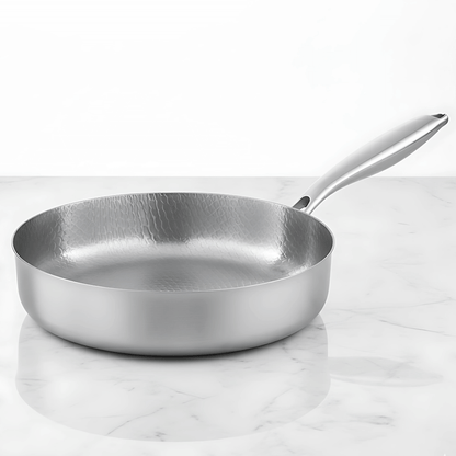 AXEL – Titanförstärkt Rostfri Stekpanna med Lotusmönster, Non-Stick Design & Kompatibilitet för Induktion och Gas