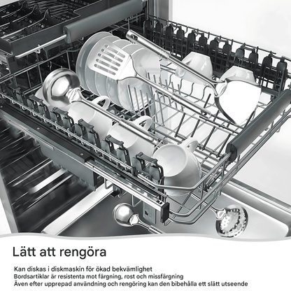 MYRA – Rostfria Matlagningsverktyg 6-delars Set med Ergonomiskt Grepp och Hänghål