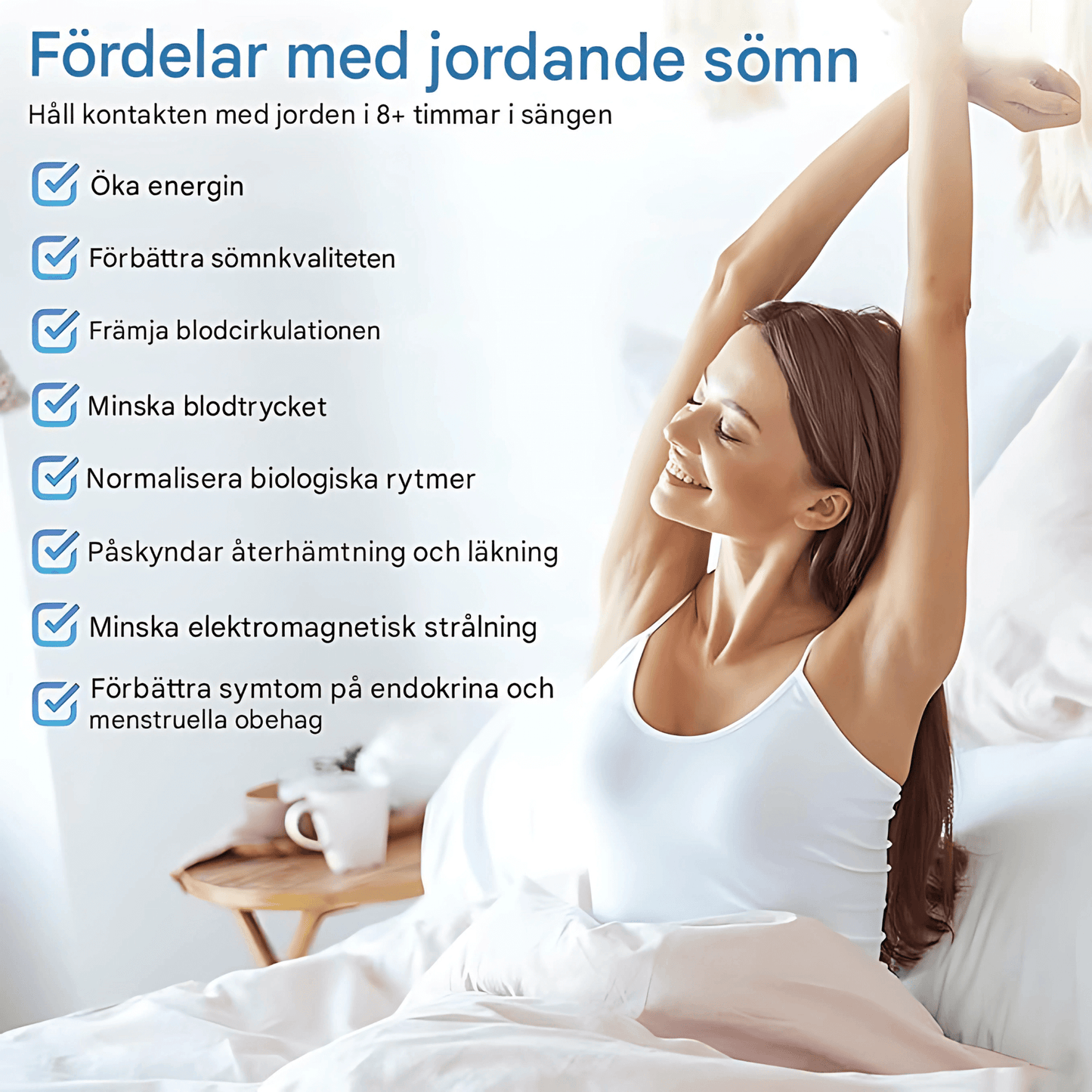 MAEVE - Biologisch katoenen aardingslaken met geleidende zilvervezels voor een betere nachtrust & Welzijn