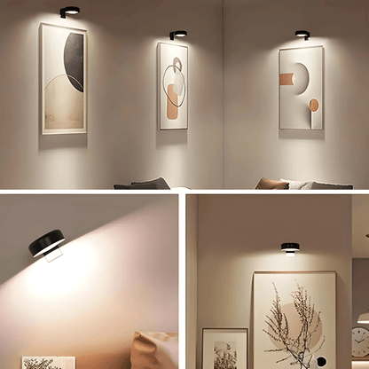 LINA – 2-pack LED Vägglampor i Svart & Guld med 13 Färglägen, Magnetfäste & Fjärrkontroll