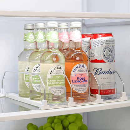 ELTON – 3-Kolumn Automatisk Dryckespusher för Kyl & Hyllor | Självskjutande Dryckesorganisator med Justerbara Fack