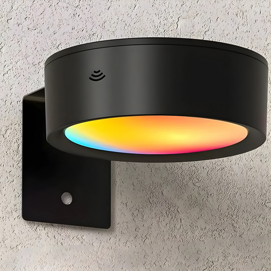 LINA – 2-pack LED Vägglampor i Svart & Guld med 13 Färglägen, Magnetfäste & Fjärrkontroll