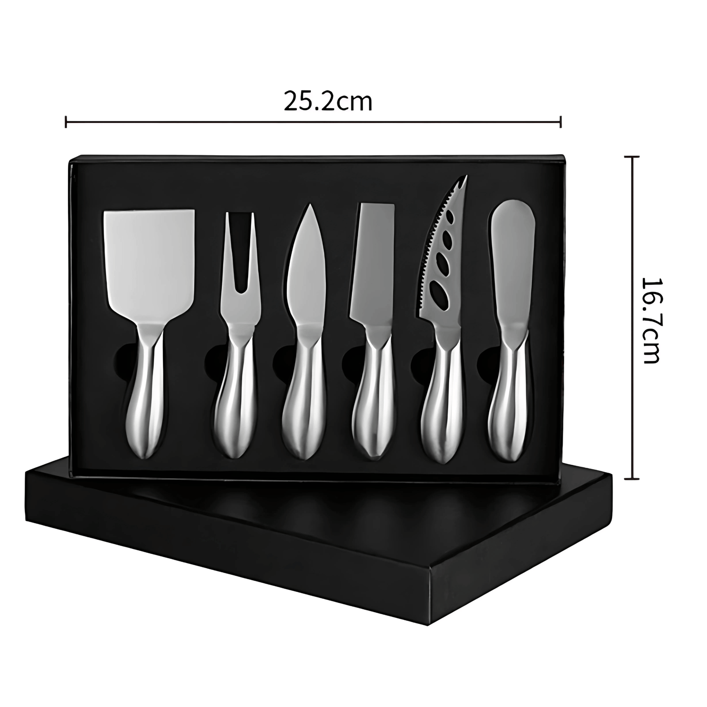 MARGO – Rostfritt Stål Ostknivsset med Spade, Gaffel & Smörkniv för Hem och Kök