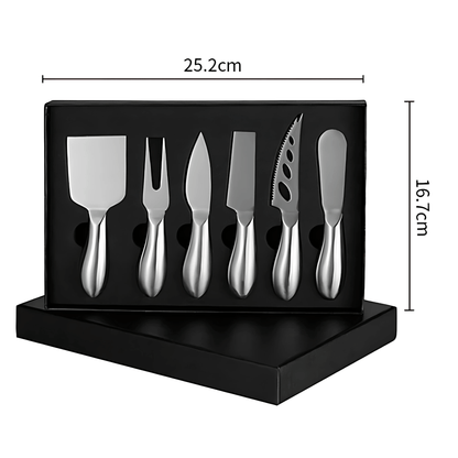 MARGO – Rostfritt Stål Ostknivsset med Spade, Gaffel & Smörkniv för Hem och Kök
