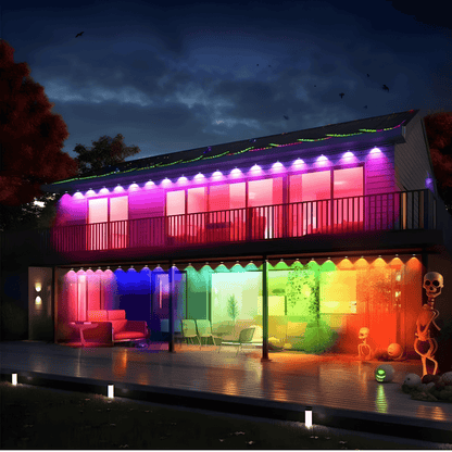 CLAIRE - Ulkona vedenkestävä 15M LED-nauhavalo, jossa on sovellusohjaus, 54 kohtausmoodia