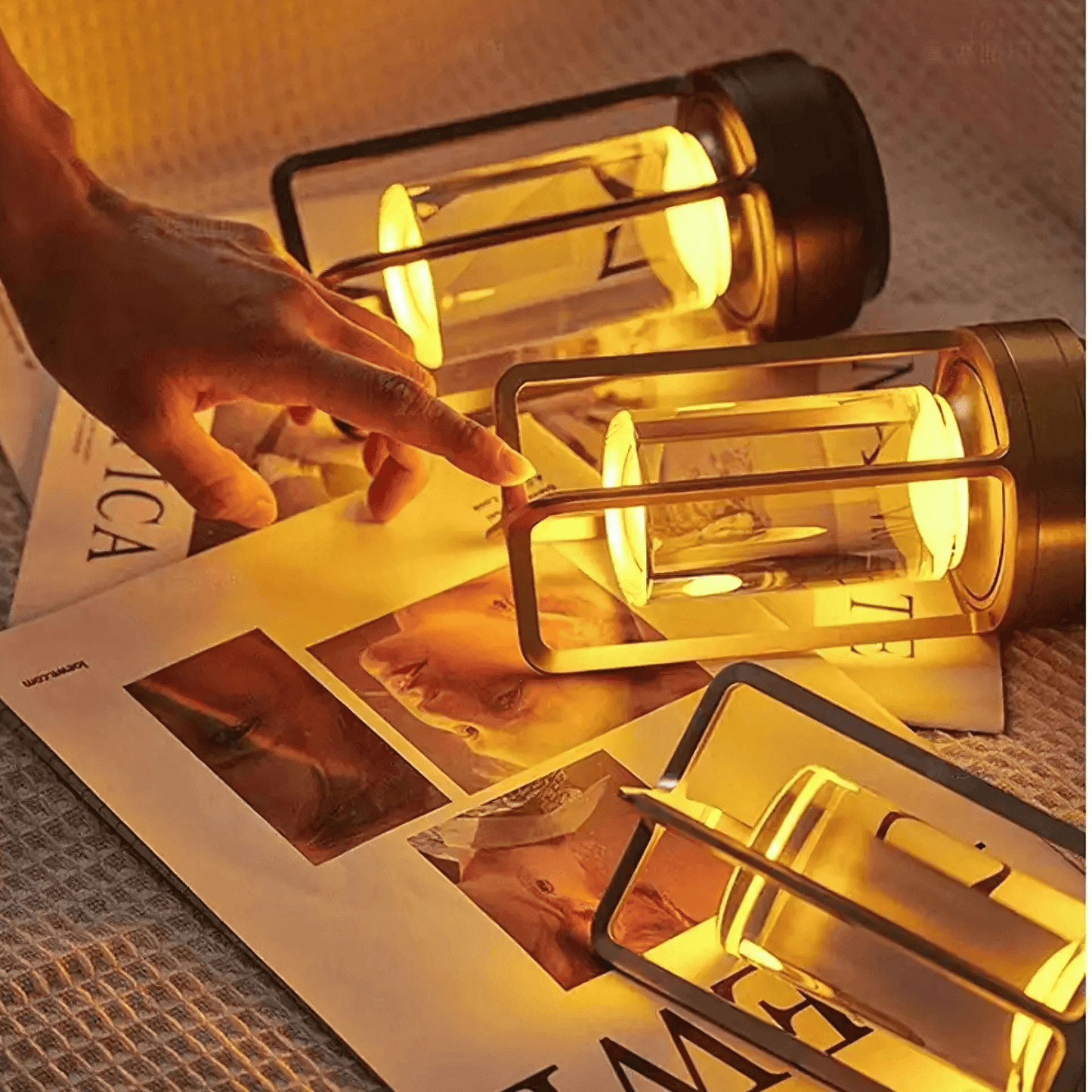 LARA – Kristall LED Bordslampa med Touchkontroll, Dimmer & Uppladdningsbart Batteri