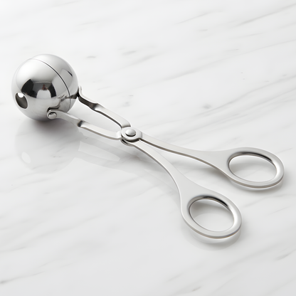 ALEXANDER - Roestvrijstalen gehaktbal- en dessertschep om te gieten