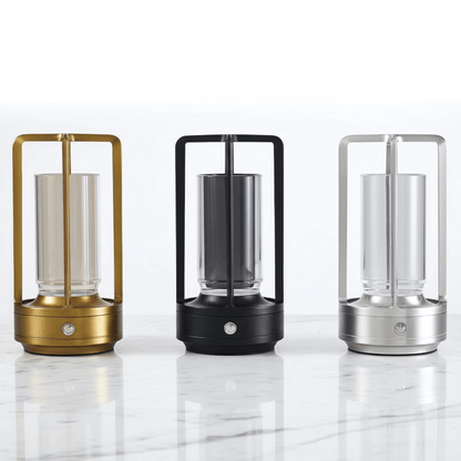 LARA – Kristall LED Bordslampa med Touchkontroll, Dimmer & Uppladdningsbart Batteri