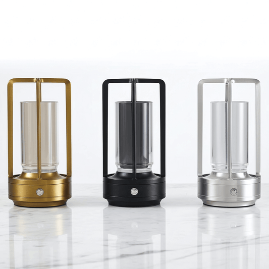 LARA – Kristall LED Bordslampa med Touchkontroll, Dimmer & Uppladdningsbart Batteri
