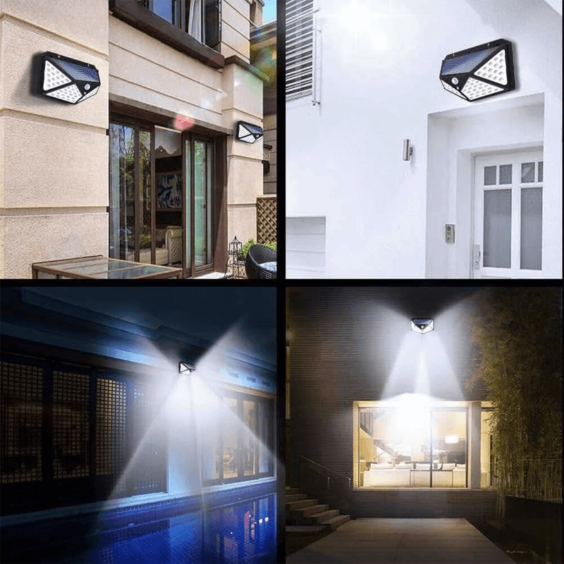 ULLA - Solcellsdriven Fyrsidig Vägglampa för Ytterväggar