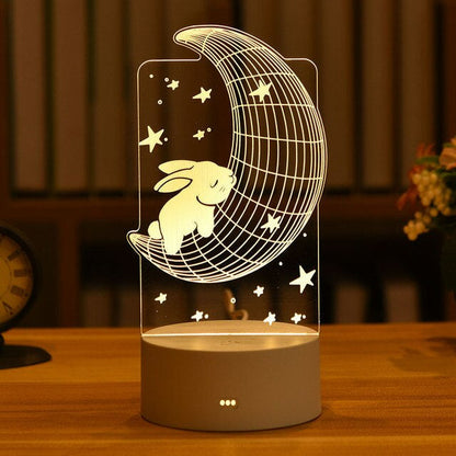 KNUT - 3D LED-ljusfigur med Touchkontroll för Rumsinredning