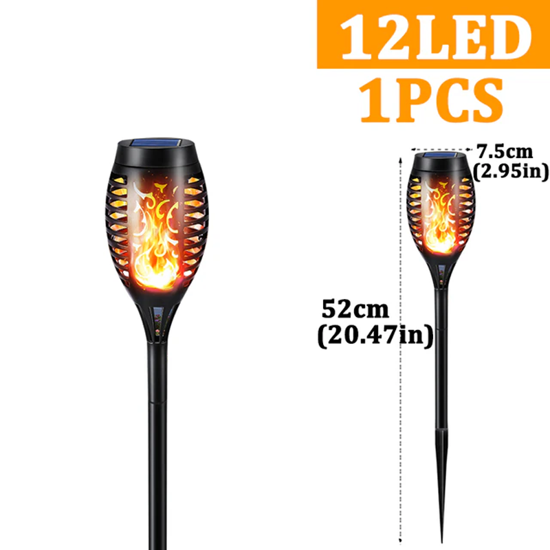 ELISABETH - Solcellsdriven LED-ficklampa för Utomhusbelysning
