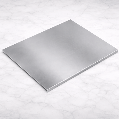 AKSEL – Planche à découper en acier inoxydable avec protection antidérapante, bord sécurisé et surface résistante pour la cuisine et la pâtisserie