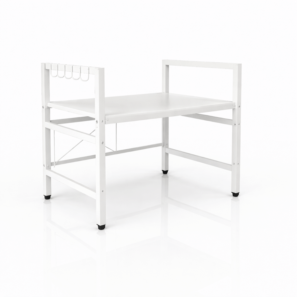 ARIEL – Ausziehbares Mikrowellenregal & Küchenaufbewahrung 42–64 cm aus Metall mit einstellbarer Breite