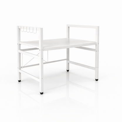 ARIEL – Ausziehbares Mikrowellenregal & Küchenaufbewahrung 42–64 cm aus Metall mit einstellbarer Breite