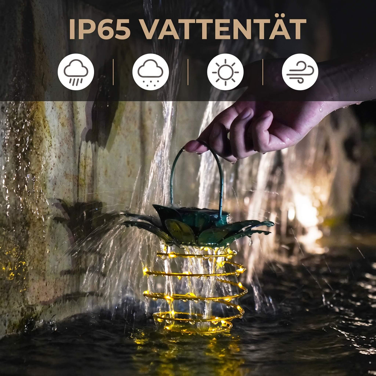 ASTRID - Pineapple-shaped Solar-powered Hanging Lamps with 600 mAh Battery for Outdoor Use