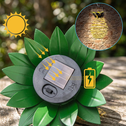 ASTRID - Pineapple-shaped Solar-powered Hanging Lamps with 600 mAh Battery for Outdoor Use