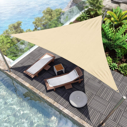 AXEL – Triangular Sun Sail with UV Protection – HDPE Shade Sail for Patio, Garden and Balcony