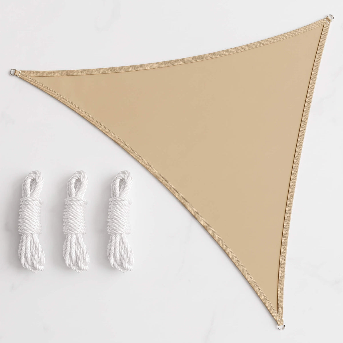 AXEL – Triangular Sun Sail with UV Protection – HDPE Shade Sail for Patio, Garden and Balcony