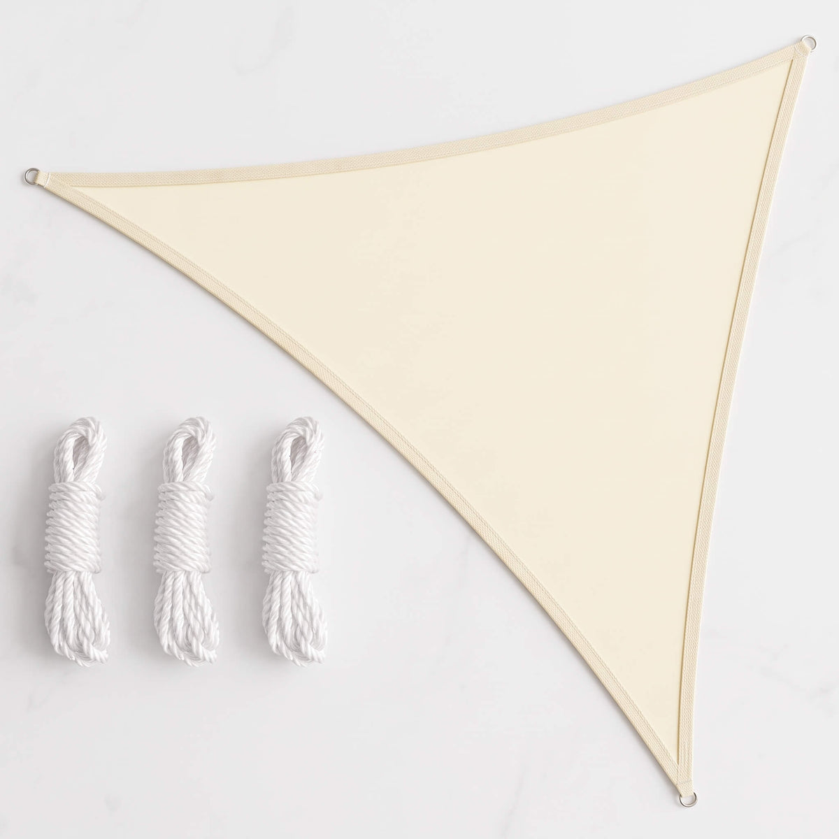 AXEL – Triangular Sun Sail with UV Protection – HDPE Shade Sail for Patio, Garden and Balcony