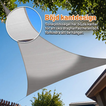 AXEL – Triangular Sun Sail with UV Protection – HDPE Shade Sail for Patio, Garden and Balcony