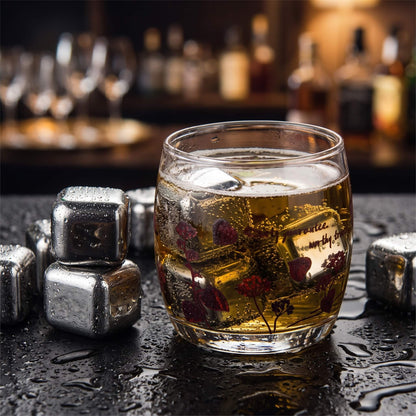 BERNT - Herbruikbare roestvrijstalen ijsblokjesset voor whisky, wijn en cocktails