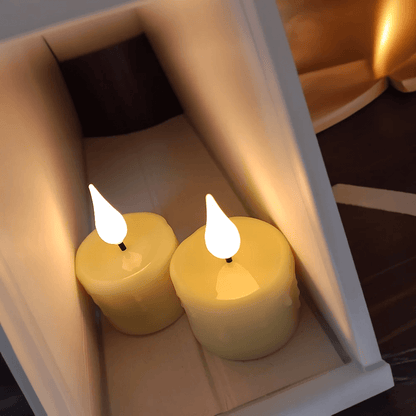 BLAIR – Oppladbare flammeløse LED-lys med ladestasjon, fjernkontroll og timer for dekorativ belysning