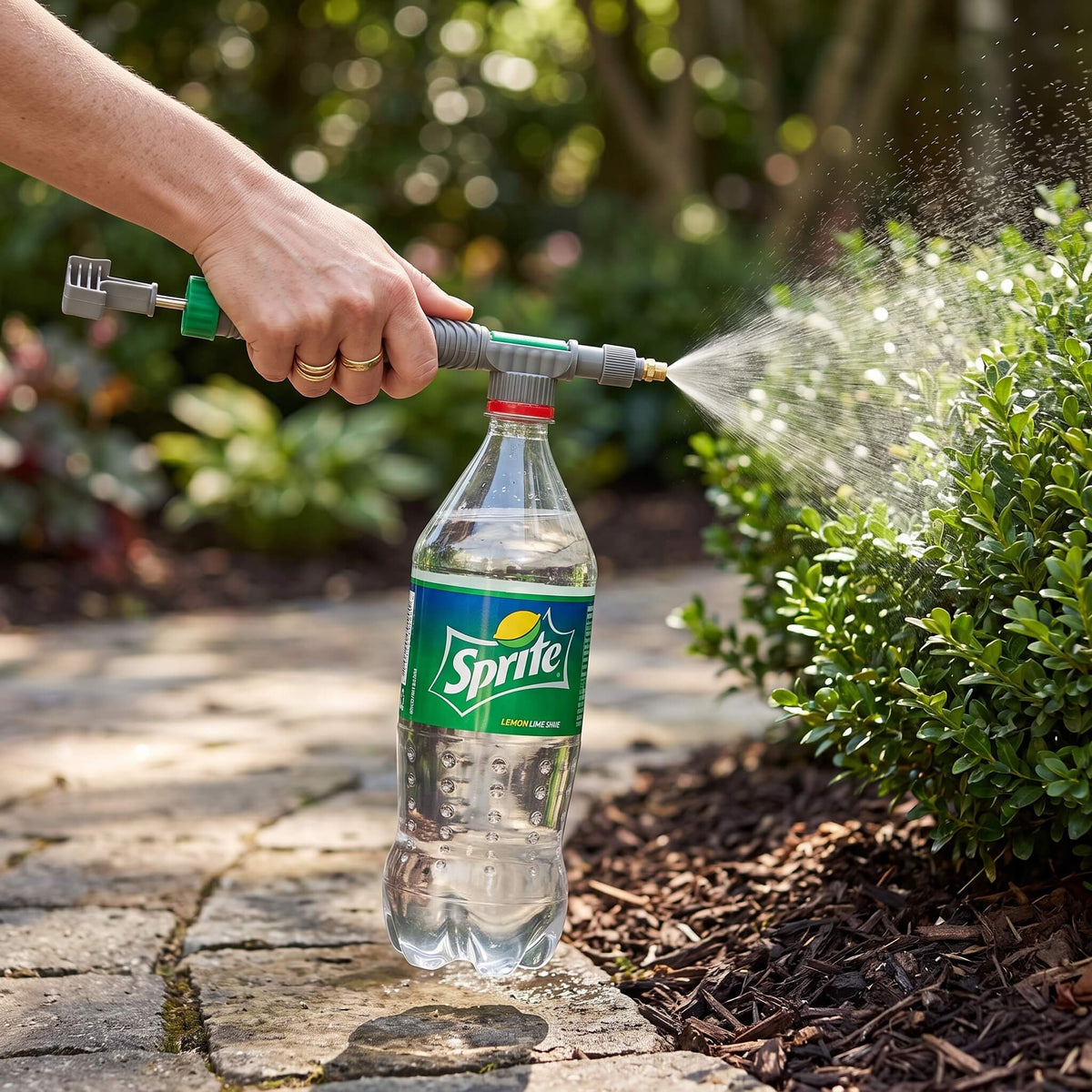 CECILIA – Adjustable Water Bottle Pump With Spray Function – Portable Garden Sprayer for Watering and Cleaning