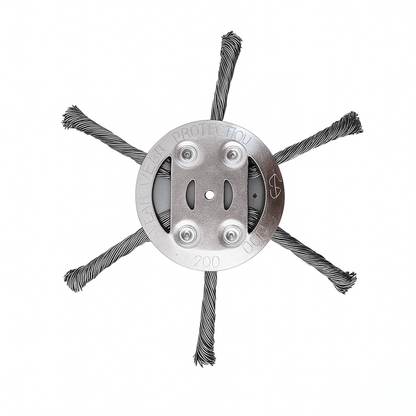 SteelSweep - Tête de brosse universelle en acier pour coupe-herbe