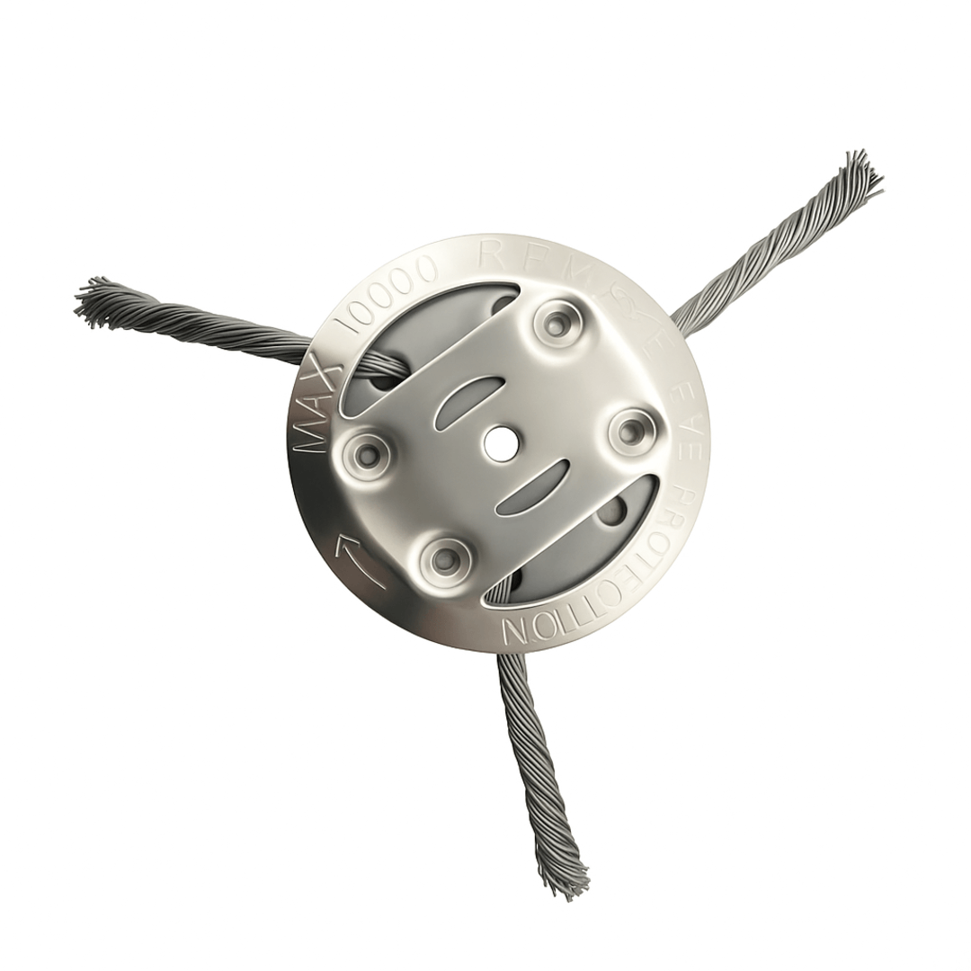 SteelSweep - Tête de brosse universelle en acier pour coupe-herbe