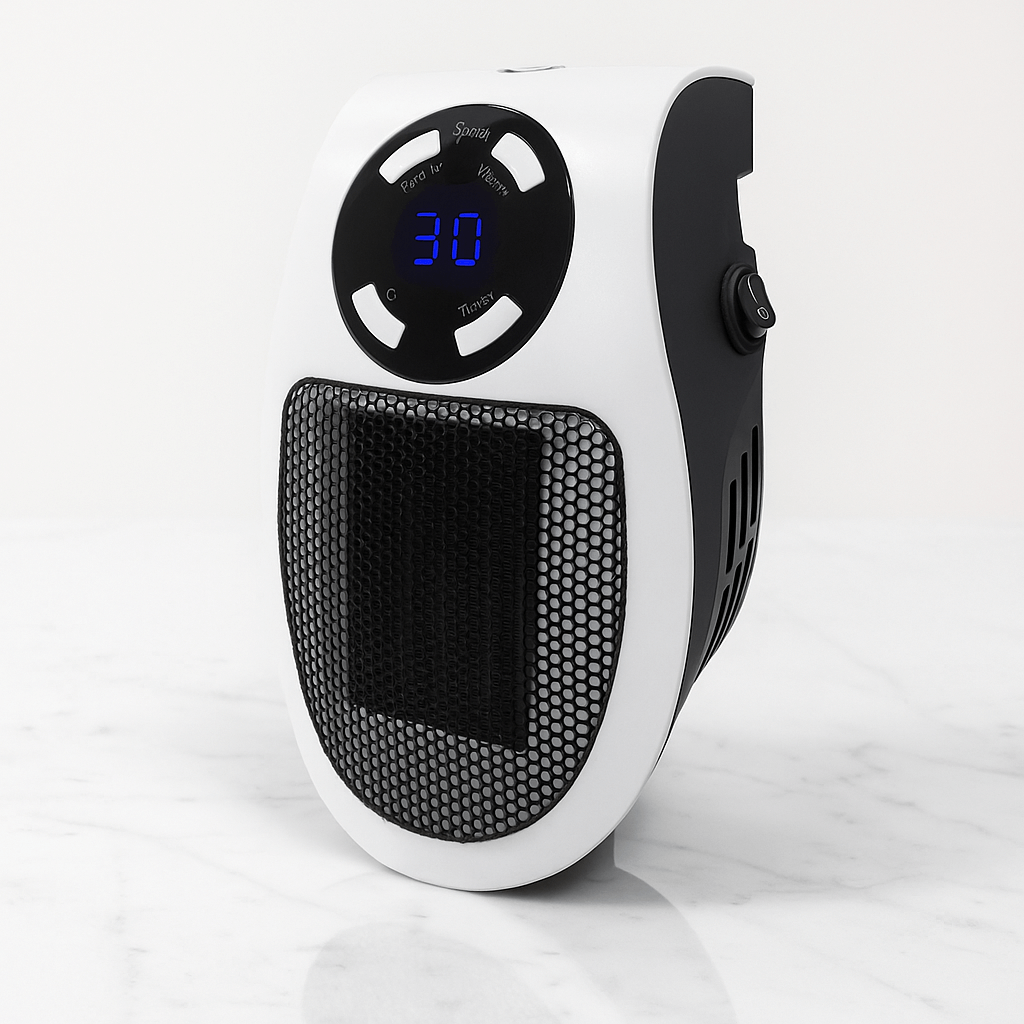 SAGA – Portabel Elektrisk Värmare med LED-display, Timer & Justerbar Temperatur