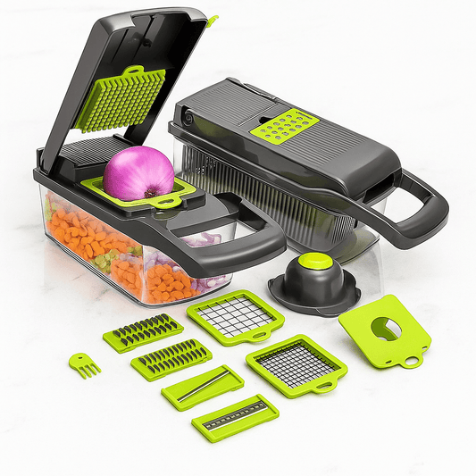 ELVIA – Multifunctional Mandoline Vegetable Chopper 14/16-piece Set with Cutting Blades &amp; Accessories