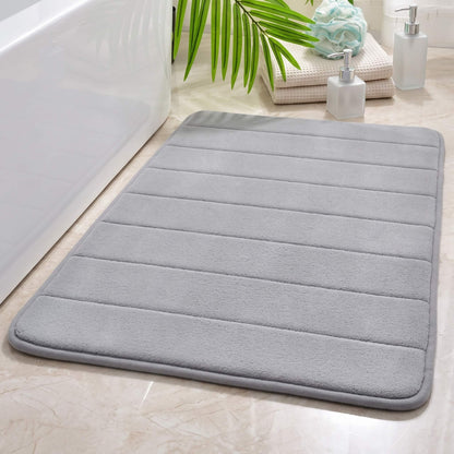 ComfortCush – Blødt Badeværelsemåtte med Hurtig Absorbering & Skridsikker Bund i Memoryskum