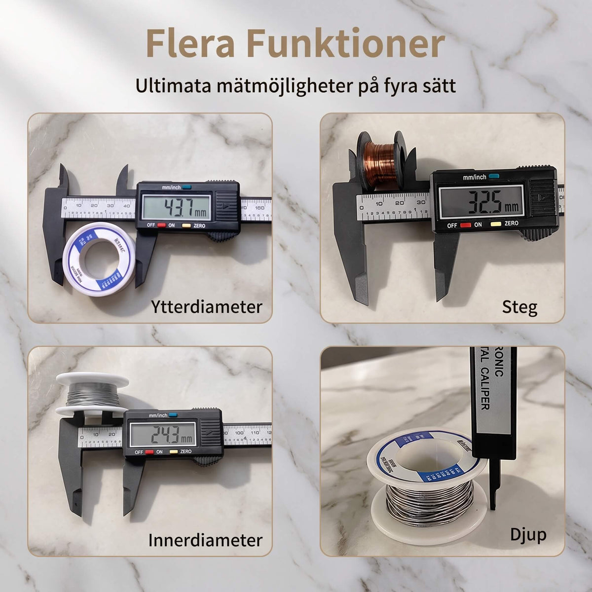 DAGMAR – Digital Calliper With LCD Screen – Electronic Measuring Tool for Precise Measurements to 0.1mm