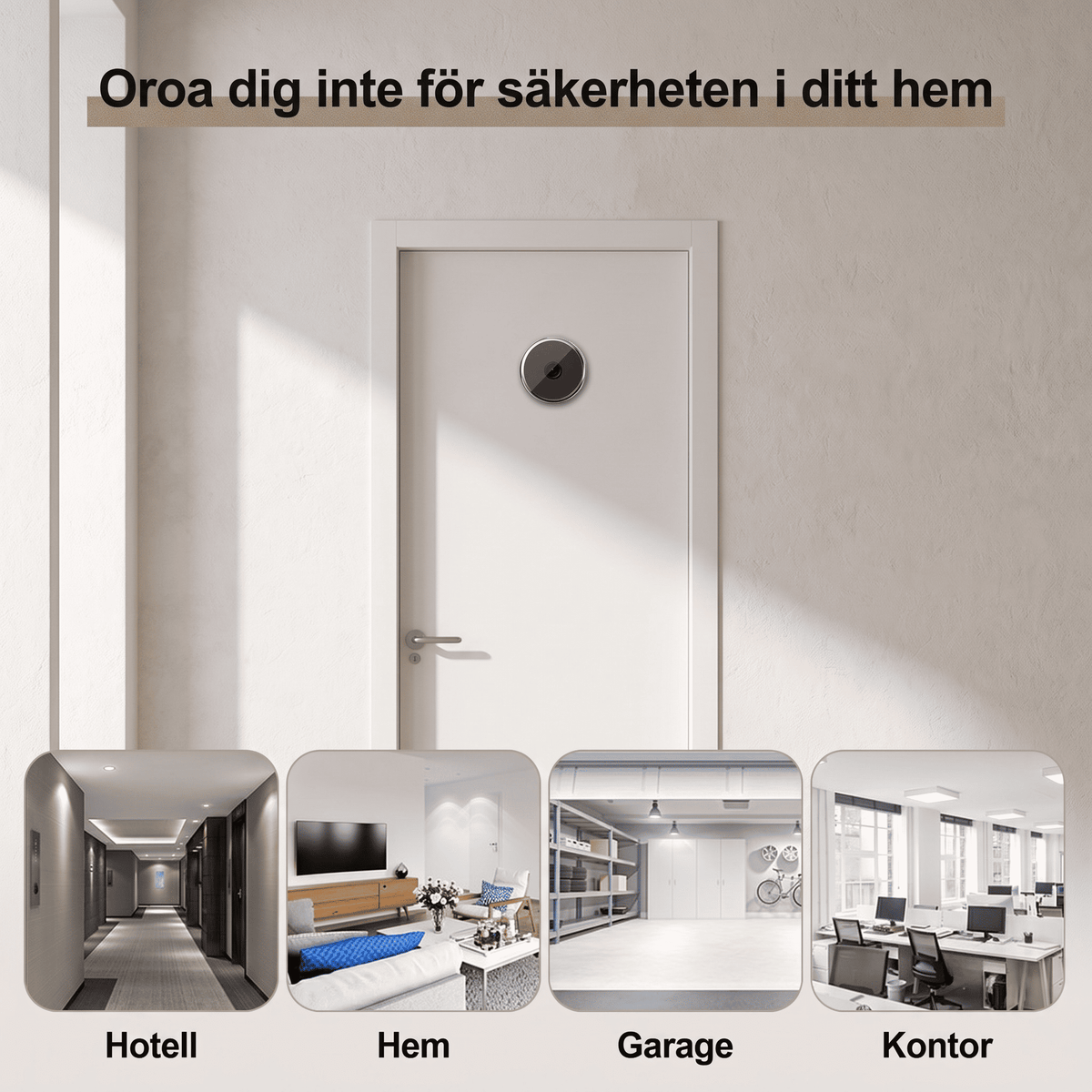 DAGNY – Digital Dörrspion med 3.5" LCD-Skärm och 120° Vidvinkel – Trådlös Dörrkamera för Hemmet