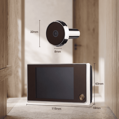 DAGNY – Digital Dörrspion med 3.5" LCD-Skärm och 120° Vidvinkel – Trådlös Dörrkamera för Hemmet