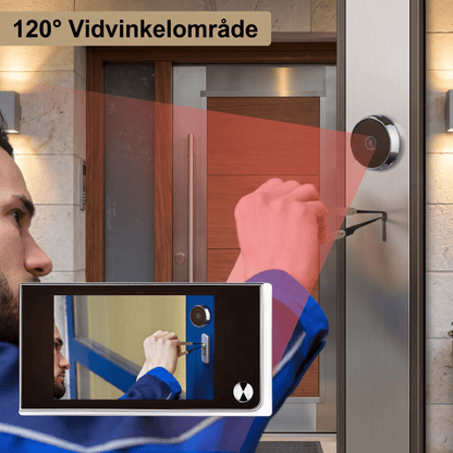 DAGNY – Digital Dörrspion med 3.5" LCD-Skärm och 120° Vidvinkel – Trådlös Dörrkamera för Hemmet