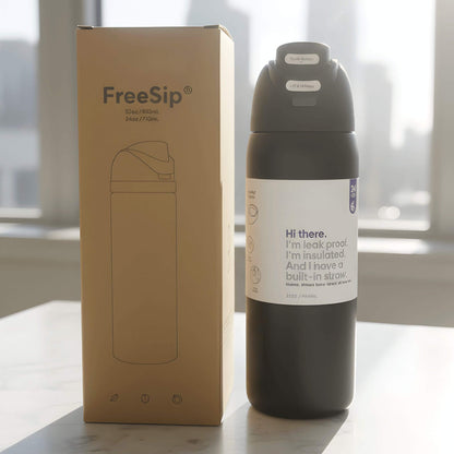 DRAKE – Geïsoleerde sportfles van roestvrij staal met rietje & lekvrij ontwerp (32oz / 945ml)