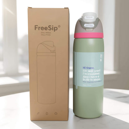 DRAKE – Geïsoleerde sportfles van roestvrij staal met rietje & lekvrij ontwerp (32oz / 945ml)