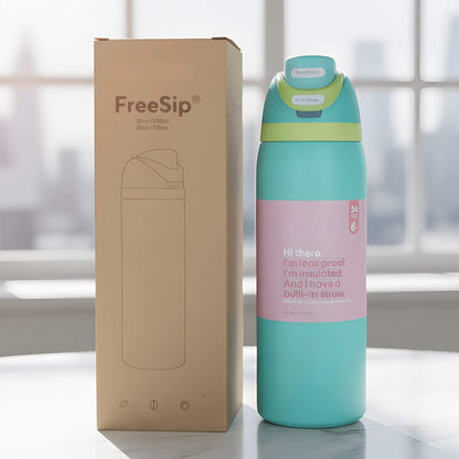 DRAKE – Geïsoleerde sportfles van roestvrij staal met rietje & lekvrij ontwerp (32oz / 945ml)