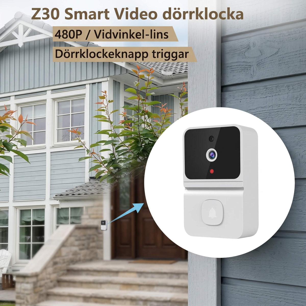 ELIAS – Smart Wireless Video Doorbell – WiFi Doorbell With Cloud Storage and Infrared Night Vision