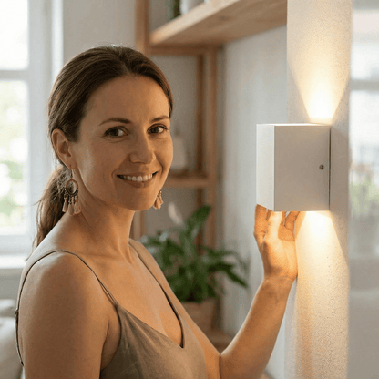 ELORA – Lampe murale moderne en aluminium avec éclairage LED bidirectionnel et design élégant.