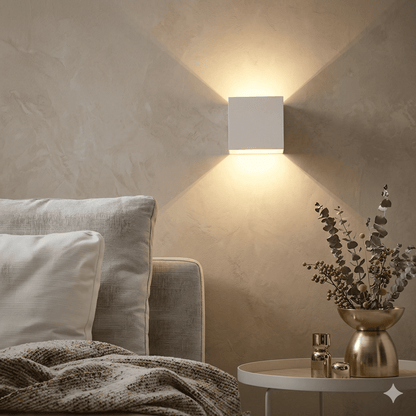 ELORA – Lampe murale moderne en aluminium avec éclairage LED bidirectionnel et design élégant.