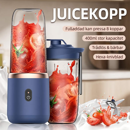 EMIL – Portable Blender 400 ml with USB Charging – Cordless Juice and Smoothie Blender for Home, Travel and Camping