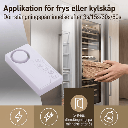ESTER – Trådlöst Dörr- och Fönsterlarm med Magnetsensor – 108dB Inbrottslarm för Hem och Fönster