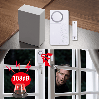 ESTER – Trådlöst Dörr- och Fönsterlarm med Magnetsensor – 108dB Inbrottslarm för Hem och Fönster