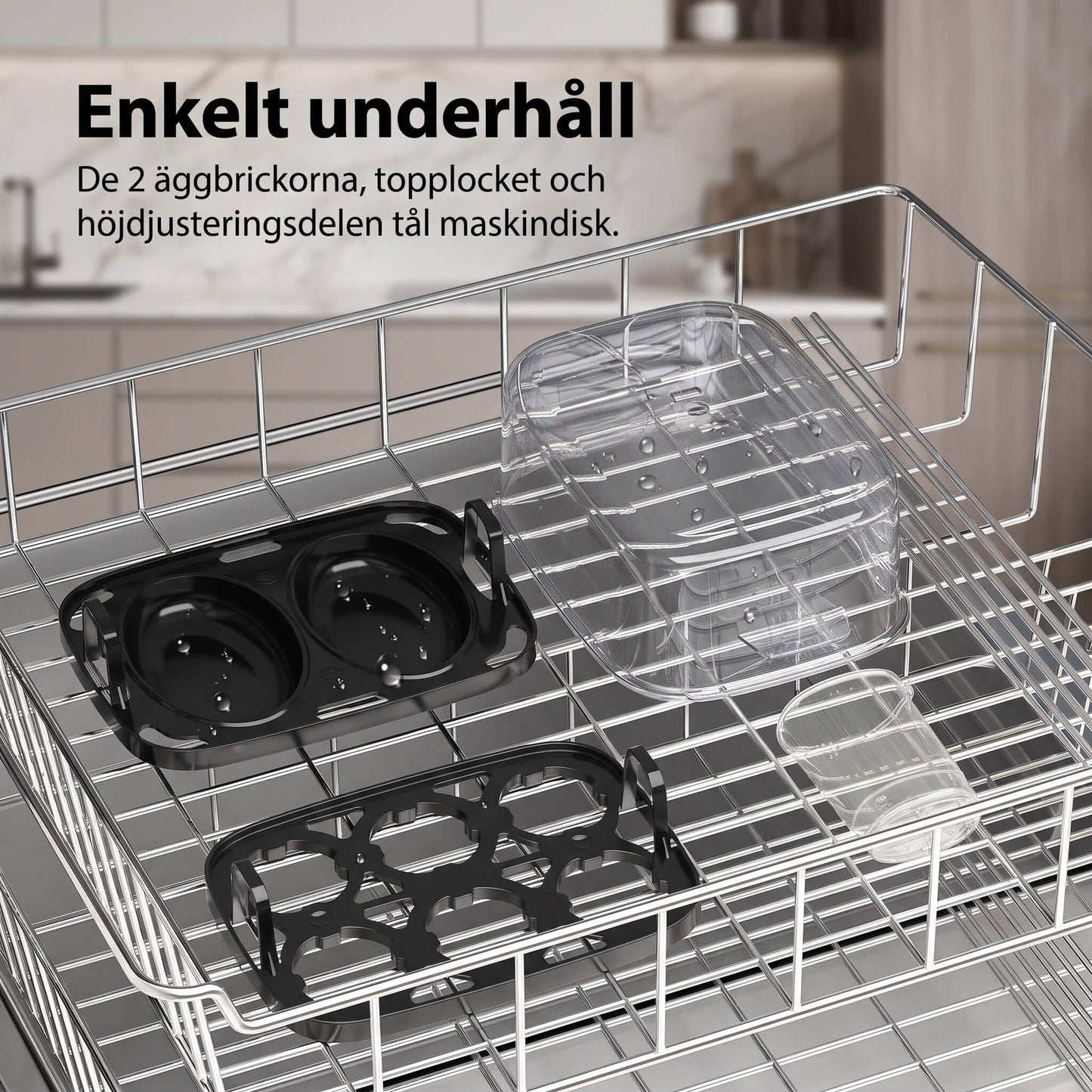EggNest – Elektrisk Äggkokare för 1–6 Ägg med Automatisk Avstängning & Enkel Ångkokning