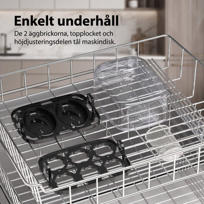 EggNest – Elektrisk Äggkokare för 1–6 Ägg med Automatisk Avstängning & Enkel Ångkokning