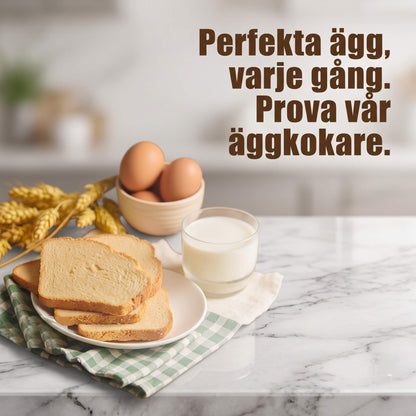 EggNest – Elektrisk Äggkokare för 1–6 Ägg med Automatisk Avstängning & Enkel Ångkokning