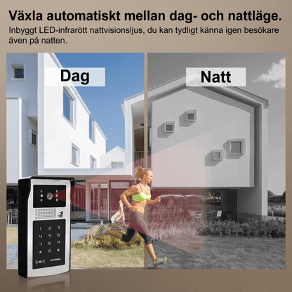 EntryGuard - Sonnette sans fil intelligente avec caméra, verrouillage par code & Connexion APP pour la maison et la villa